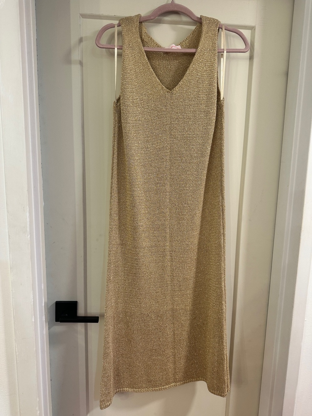 Gold Knitted Dress - Large